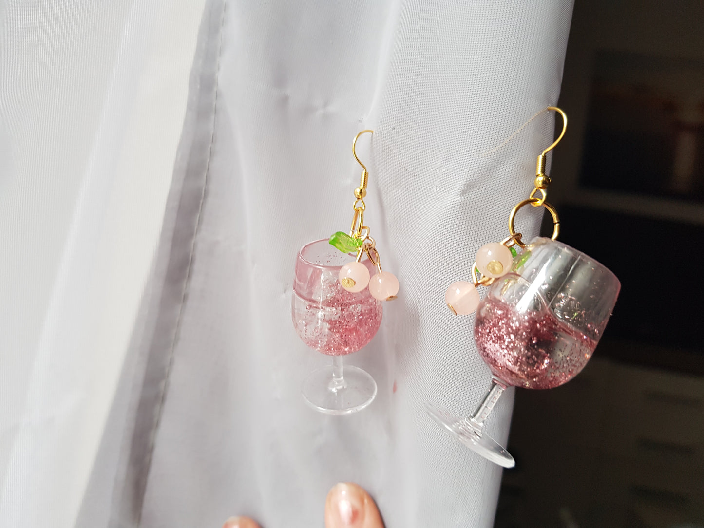 Ohrringe, Wildberry, rosé, metallic