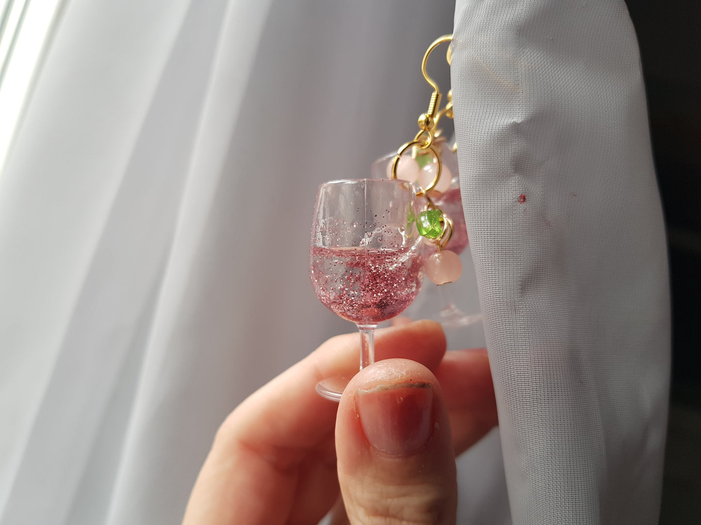 Ohrringe, Wildberry, rosé, metallic