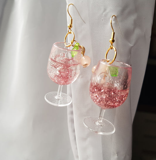 Ohrringe, Wildberry, rosé, metallic